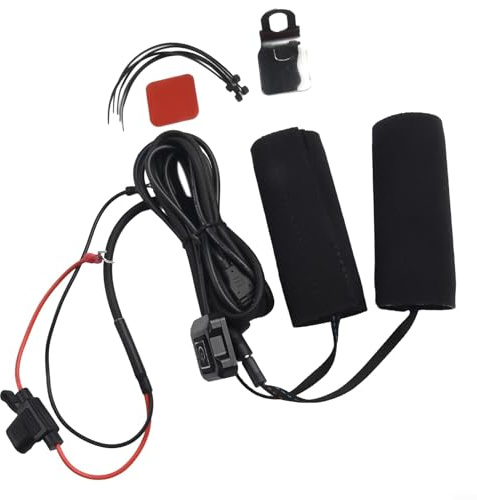 Besshepplo Poignées chauffantes pour moto 12 V avec 3 niveaux de température réglables, kit de chauffage étanche pour guidon avec contrôle intelligent, chauffage rapide en fibre composite pour