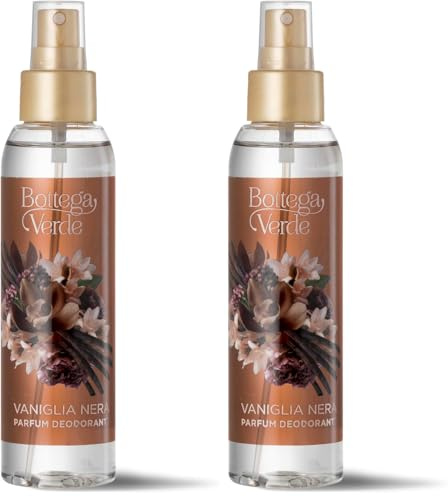 Bottega Verde - Vaniglia Nera, Deodorante, 125 ml, Arricchito con Estratto di Vaniglia, Azione Deodorante e Rifrescante, Fragranza Avvolgente, Senza Sali d'Alluminio, per Tutti i Tipi di Pelle