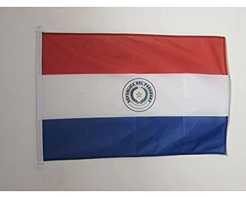 AZ FLAG Bandera Nautica de Paraguay 45x30 cm - Pabellón de Conveniencia Paraguaya 30 x 45 Cm, Bandera de Barco con anillas