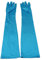 MEISHINE® Braut Ellenbogenlange Handschuhe Damen Frauen Lange Satin Stretch Handschuhe für Hochzeit Abendveranstaltung (Hell Blau)