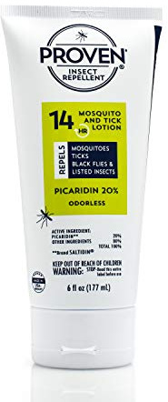Proven Insect Repellent Lotion, Keep Mosquitoes, Ticks and Flies Off, DEET Alternative Repellent, Up to 14-Hour Protection, Great for Outdoor Camping and Hiking, 6 Ounce, Odorless Lotion
