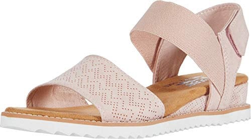 Skechers Damen Bobs Desert Kiss Knöchelriemchen Sandalen, blush, 37 EU