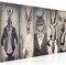Runa Art Wandbild XXL Tiere Abstrakt Büro Wohnzimmer 200 x 80 cm Beige Grau 5 Teilig - Made in Germany - 018355a