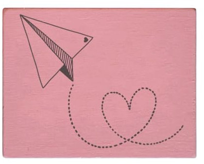 May and Berry Holzstempel - Papierflieger, 35x45mm