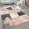 Paco Home Teppich Kinderzimmer Junge Mädchen Kinderteppich Spielteppich Kurzflor Regenbogen Bauernhof Einhorn Schmetterling Hase, Grösse:80x150 cm