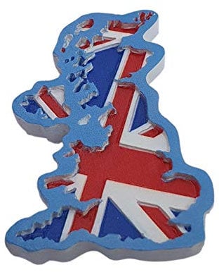 Fridge Magnets Union Jack Great Britain Map British Flag Souvenir from London England UK/Red White Blue Kitchen Home Decoration