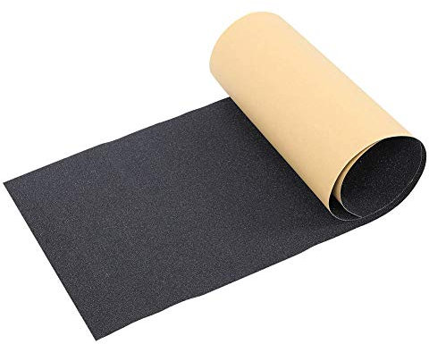 Alomejor Skateboards Sandpapier Skateboard Grip Tape Sheet 35x9,6 Zoll, wasserdicht, schwarzes Scooter Grip Tape, Longboard Griptape
