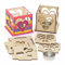 Baker Ross AX817 Herz Teelichthalter Bastelset - 3er Pack, Holz Basteln für Kinder zum Verzieren und ausstellen