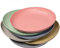 Hobein Lot de 6 assiettes plates de 23 cm - En plastique - Modernes et saines - Incassables - Pour salade, dessert, petit-déjeuner - Passe au micro-ondes et au lave-vaisselle - Sans BPA