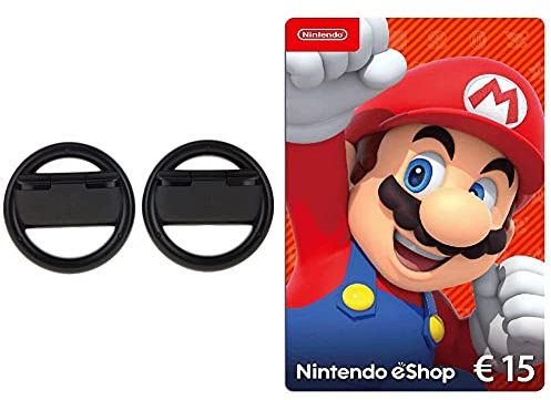 Switch Joy-Con Wheel (Volante) + Nintendo eShop Tarjeta de regalo 15€ | Nintendo Switch - Código de descarga