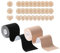 HSAJS Nastro Adesivo Reggiseno Invisibile Copricapezzoli Fiore Cuore Rotondo Multiforma Traspirante Riutilizzabile Ipoallergenico