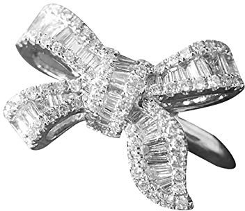 ROMIDA Damen Verlobungsring Diamant Ringe Paaringe Eheringe Frauen Schmetterling Geburtstagsgeschenk Partnerringe Trauring Vergoldetes Damen Freundschaftsring