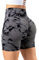 RIOJOY Kurze Leggings Damen Push Up Booty Sport Shorts High Waist Seamless Scrunch Butt Sportleggins für Gym Fitness Workout Yoga, Batik Schwarz S