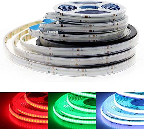 RGB RGBW RGBWW COB LED Strip 12V 24V COB LED Light High Density Flexible IP67 Waterproof (Non-Waterproof, DC12V RGB)
