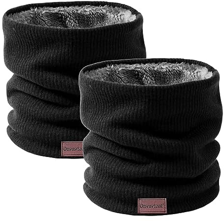 Onvavient Schal Herren Winter, Winter Halsschlauch Ski, Schlauchschal Halstuch Halswärmer Gesichtsschal Fleece Loop Schal Männer Frauen Warm Dick Loopschal Nackenwärmer