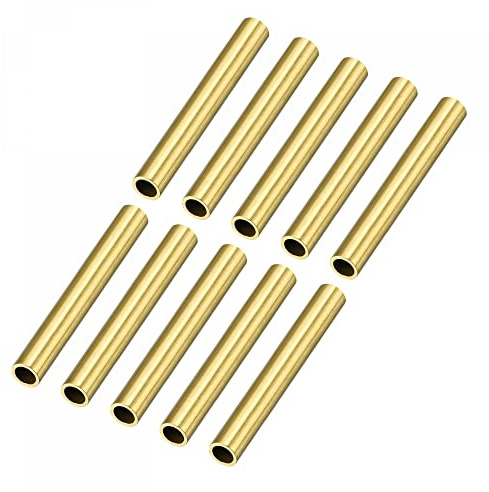 sourcing map Messing Rohr 4mmx0.5mmx30mm 10 Stück | Basteln Rohre für Heimdekoration DIY Basteln