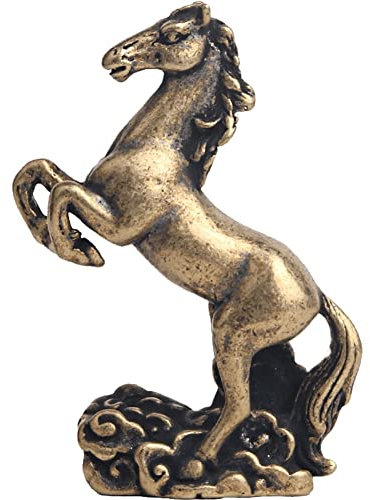 Messing Running Horse Statue Feng Shui Pferd Figur Vermögen Viel Glück Skulptur Desktop -Ornamente Statue