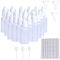 Voarge 50 PCS Plastic Dropper Bottle 15 ML, Eye Liquid Empty Refillable Squeezable Dropper Bottles for Essential Oil Diffuser, Massage, Beauty Oil Mix, 15ml White