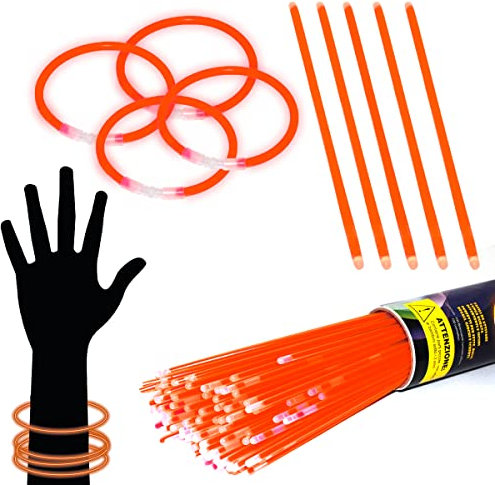 KAWIN Shopping on line Braccialetti Luminosi 400 Pezzi (Arancione)