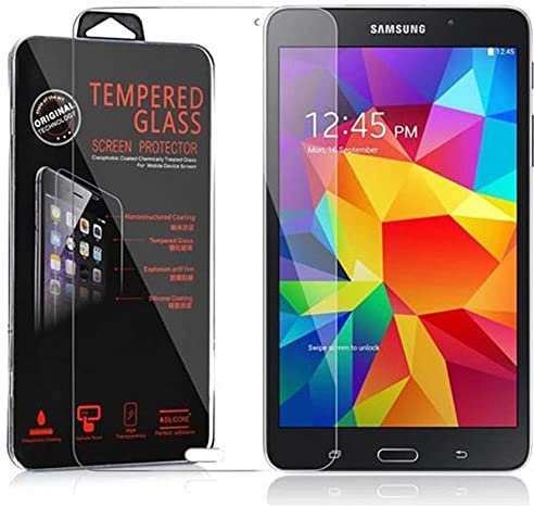 Cadorabo 3x Tablet Panzer Schutz Glas für Samsung Galaxy Tab 4 (7 Zoll) - 3 Stück Schutzfolie in Ultra-Klar Hüllen freundlich - Gehärtetes (Tempered) Glas Dipslayschutz Folie in 9H Härte Anti Kratzer