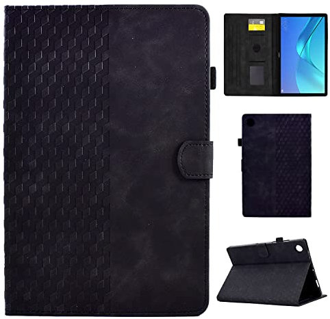 CASAFUNY Hülle für Huawei MediaPad M5 /M5 Pro 10.8 Zoll 2018, PU Leder Tablette Schützhülle Multi-Winkel Ständer Cover Case für Huawei Mediapad M5 10/ M5 10 Pro Tablette, Schwarz