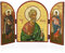 NKlaus Andreas (Apostel) Ikone Triptychon MDF-Holz 25x16cm Christlich 13803