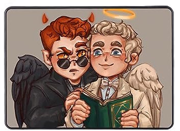 MayDee Good Omens Emaille Abzeichen Anstecknadel Accessoires Für Kleidung, Good Omens Fanzine Badge Engel Und Dämonen (A)