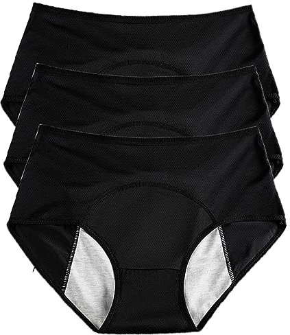 REUset Inkontinenzhöschen für Damen, 3 Stück, Waschbar, Atmungsaktiv, Wasserdicht, Inkontinenz-Slip, G, 4XL