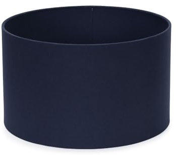 MiniSun | Small Modern Navy Blue Fabric Drum Light Shade | Lamp Shades, Home Décor & Improvement Essential | 250mm Shade Width