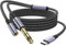 MOSWAG USB C to 6.35mm 1/4 TRS Audio Stereo Cable (6.6ft/2m), Type C to 6.35mm Jack Recording Listening Cable for Amplifiers, Home Theater, Mixing Consoles, Electric Bass Guitar Amplifiers