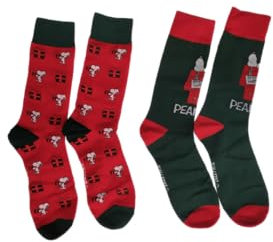 Peanuts 2er pack socken herren weihnachten 39/44, mehrfarbig, Einheitsgröße