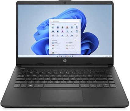 HP 14s-dq0034na Laptop | 14in HD | Intel Celeron N4120 | 4GB RAM | 128GB SSD | Windows 11 | Black