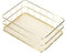 Golden Wire Mesh Desktop Storage Organizer, Desk Drawer Organizer Tray, and Stable, Ideal for Home Decor, Space Saving (S)