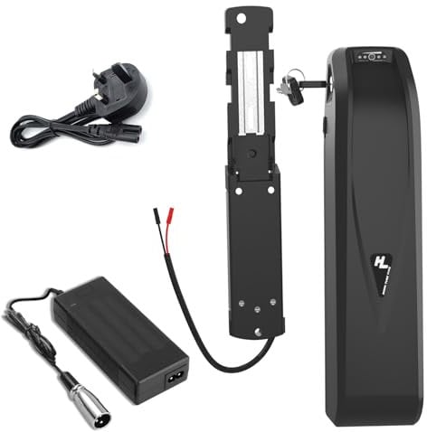 Yasco (UK Warehouse) 52V 13Ah Ebike Lithium Battery, Large Capacity Rechargeable Electric Bicycle Battery with Charger, with 30A BMS Protection, Conversion Kit, 52v 13Ah Hailong Battery (0-1000w)