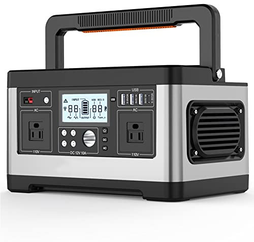 Centrale électrique portable 1000 W, générateur solaire 520 Wh 140 400 mAh, batterie au lithium de secours d'urgence à onde sinusoïdale pure, pour l'extérieur, camping-car, voyage
