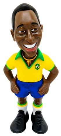 MINIX Pele Brazil 1st Kit 12cm Figure - Collectible Pele Figure Sports Football Icon Range for Fans