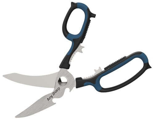 AnySharp Ciseaux Astucieux, Multi-usages 'Coupe tout' Bleu