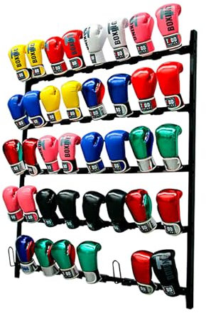 Boxing Glove Storage Rack Wall Mount Dryer Holds 20 Pairs, Boxing Glove Storage Garage, Hang Up Boxing Gloves to Dry Out