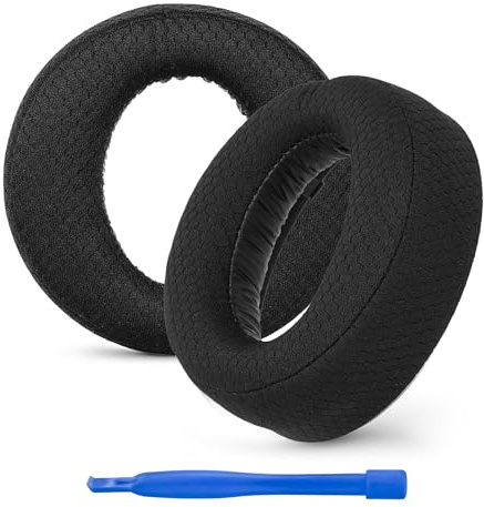 Cuscinetti auricolari di ricambio per cuffie Sony PlayStation 5 Pulse 3D, PS5 Pulse 3D, cuscinetti auricolari 3D (tessuto a rete/nero)