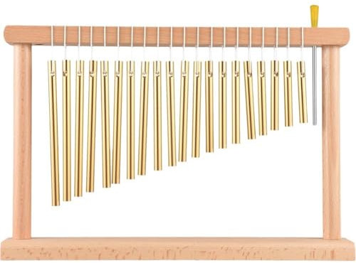 Zghhc 20 Note Chime Table Bar Chime Wind Chime 20 Bars Percussion Instrument with Mallet Kids Educational Musical Instrument