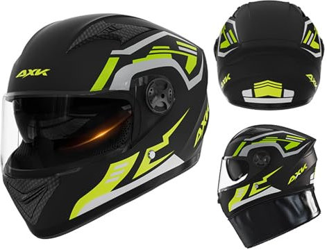 ARMAAN Motorradhelm für Erwachsene, Unisex, Street Racing, Schutzhelme für Motorradfahrer, Integralhelm für Motocross und Dirtbikes, Klapphelm mit Doppelvisier, leicht, belüftet,Color G-(55~62cm)