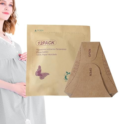 Frauen-Pisstrichter, weibliches Urinal für die Reise Tragbarer Urinal-Trichter für Mädchen Wasserfester Damen-Pipi-Trichter, 12 Stück, einzeln verpackt für Outdoor-Aktivitäten, She Girl Woman