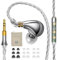 BLON BL-03 II Wired Gaming Earbuds IEM with Mic, in Ear Monitors for Singer Musician, Noise Isolation IEMs in Ear Headphones with Detachable 2Pin Cable, Earphone Storage Bag (Gun, 3.5mm, with Mic)