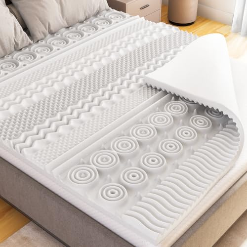 Matratzenauflage 140x200 cm-Memory-Schaum 5 cm-Ergonomischer Komfort mit 13 Stützzonen-Perfekt für 2-Sitzer-Matratze, Clic-Clac und Schlafsofa