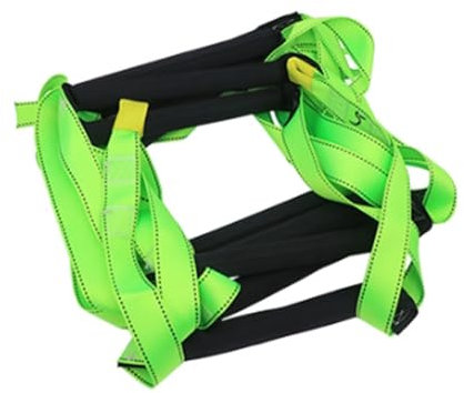 JANJOSN 9.8Ft Fire Escape Ladder, Portable & Reusable Fire Rope Ladder for Windows, Boats, Treehouses, Easy to Use for Kids & Adults (Green)