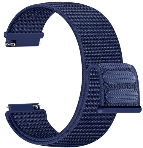 Upeak Nylon Uhrenarmband 22mm Kompatibel mit Garmin Venu 3 2 Venu 4 45mm | für Vivoactive 4 Forerunner 255 265, Sport Armband für Amazfit Balance Samsung Galaxy Watch 3 45mm Gear S3 Classic, Blau