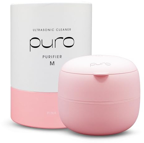 Puro White Ultraschallreinigungsgerät 42kHz für Zahnschienen, 200ML Dental Pod, Schmuck & Zahnprothesen - Leise & Hygienisch Ultraschallreiniger, Kompakt & Stilvoll Ultrasonic Cleaner mit Timer