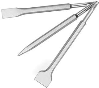 Kovalmax® Kit 3 scalpelli sds plus scalpello piatto punta per trapano martello demolitore