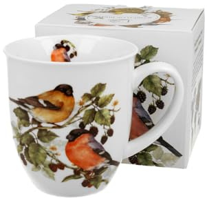 Duo World of Birds Becher 400 ml THE EURASIAN BULLFINCH (Eurasischer Dompfaff) New Bone China Porzellan