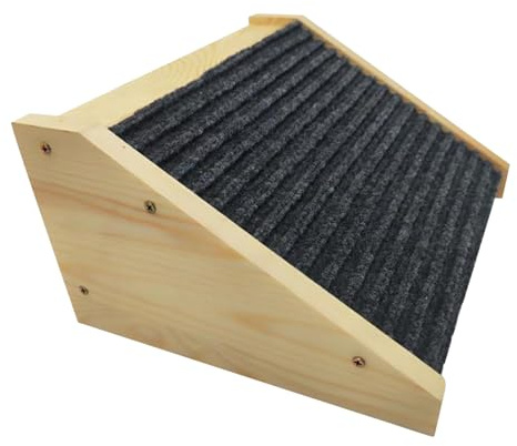 Rampes pour chiens de petite taille – Escalier en bois robuste antidérapant léger et portable pour chiots et vieux chats pour canapé, lit, voiture, 30 × 15 × 25 cm